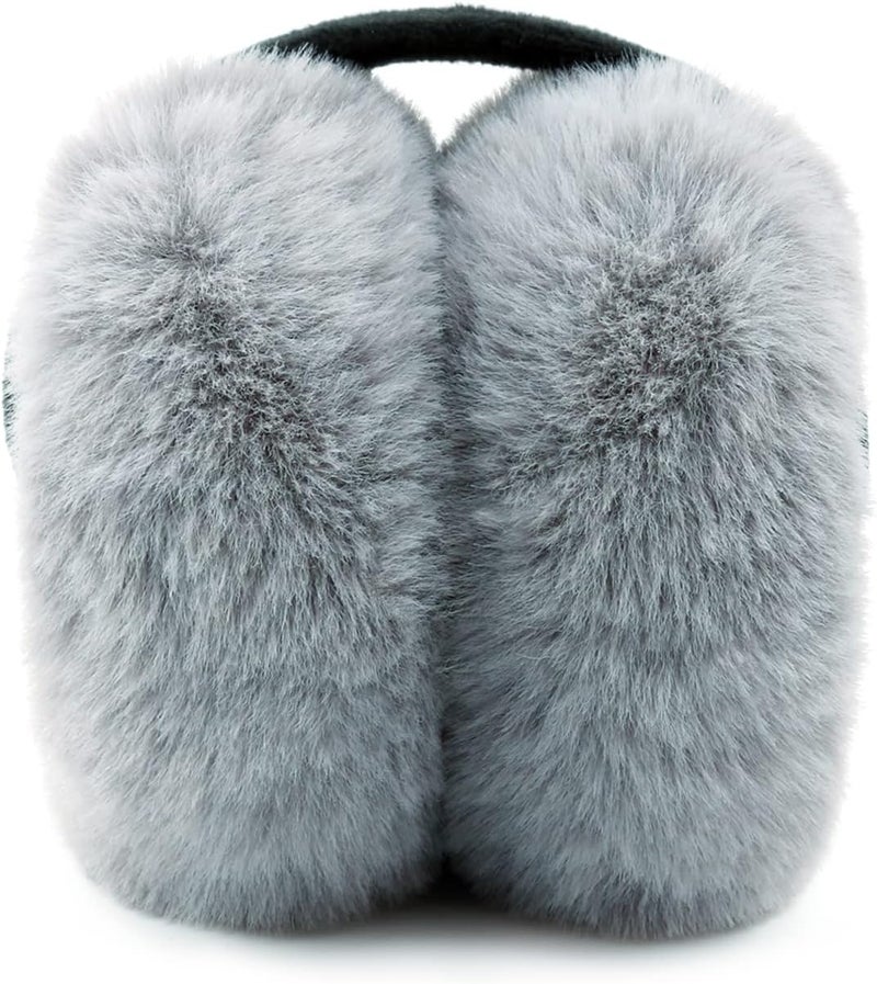 FSTEOE Women Winter Ear Muffs Foldable Girl Ear Warmer Fashion Furry Earmuff Soft Ear Cover Cold Weather - Image 1